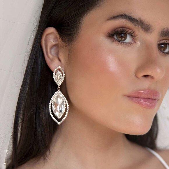 Ettika Gold and Silver Teardrop Earrings - Picture 2 of 6